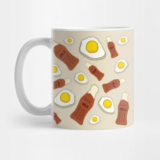 Cola Bottle & Fried Egg Sweet Pick 'n' Mix Pattern Mug